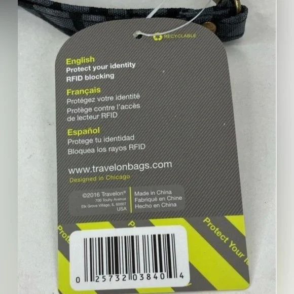 Travelon RFID Blocking Grey Animal Print Continental Wallet Wristlet NWT - Picture 7 of 7